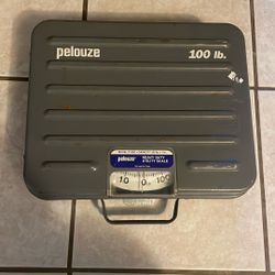 Uline Scale P100S Pelouze Briefcase With Handle and Weight Lock 100 LB Vintage
