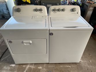 . Large capacity, whirlpool washer, and electric dryer. Free delivery. Large capacity, whirlpool washer, and electric dryer.