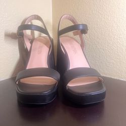 Dream Pairs Black Platform Block Heel Sandals Women's 6.5
