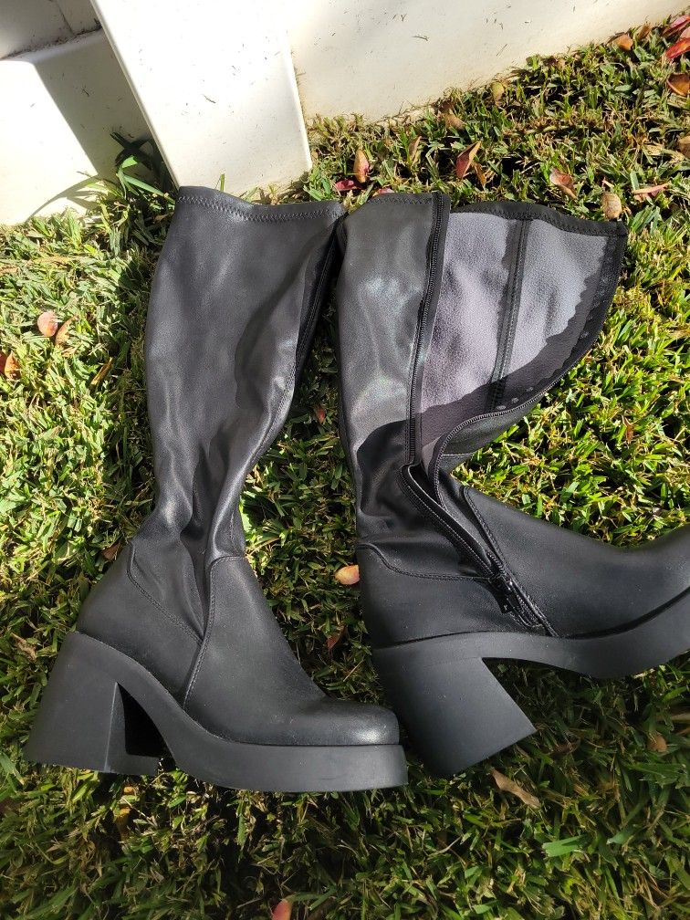 Steve Madden Berkliegh Black Boots 6.5