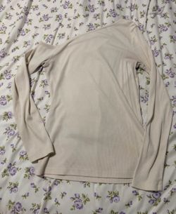 Ribbed Long Sleeve Off Shoulder Top