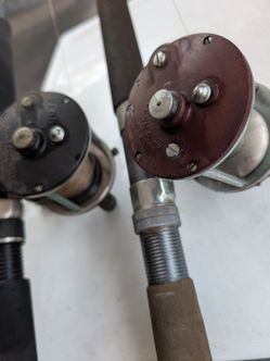 Three Penn reels with strong 6' rods