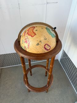 Vintage Style Floor Standing World Globe