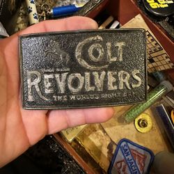 Vintage Colt Revolver Belt Buckle 