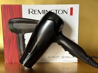 Hair Dryer (Remington Damage Protection ) with Ceramic + Ionic + Tourmaline Technology, Black, 3 Piece Set