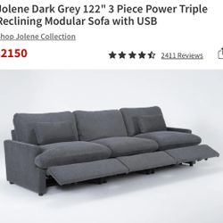 Living Spaces Recliner Sofa