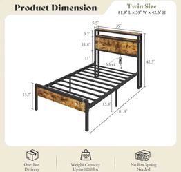 Twin size bed frame