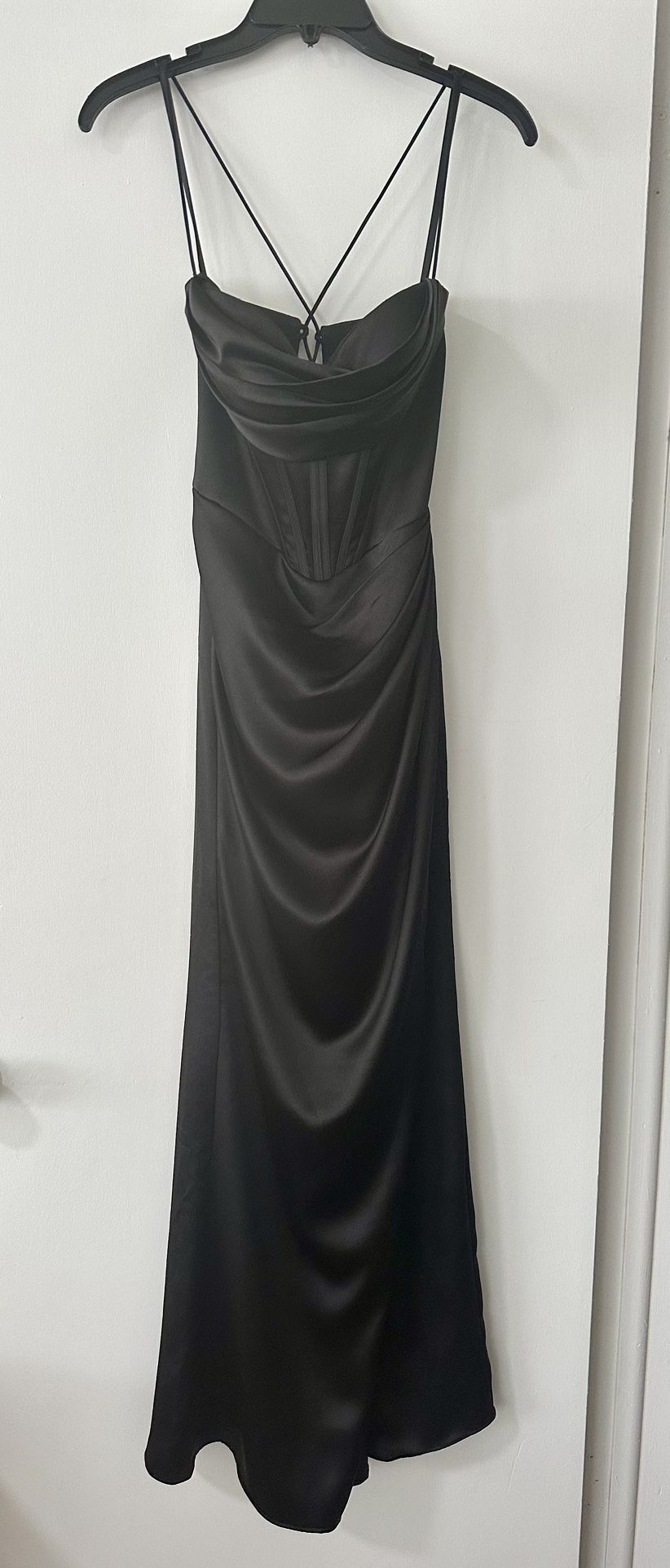 GB Black Satin Dress Size 3