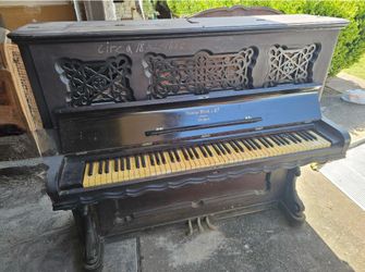 Beautiful Antique Upright Piano (1(contact info removed) Approximately 140+ years old) Heavy Solid Wood