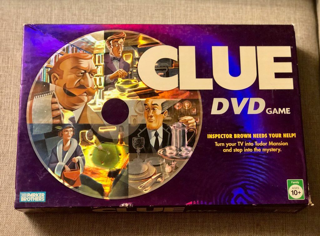 Clue DVD Family Mystery Board Game By Parker Brothers Hasbro 2006