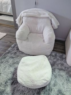 Brand New! 🤍Children or Teen Size~ Boneless Relaxation Arm Chair & Foot Rest