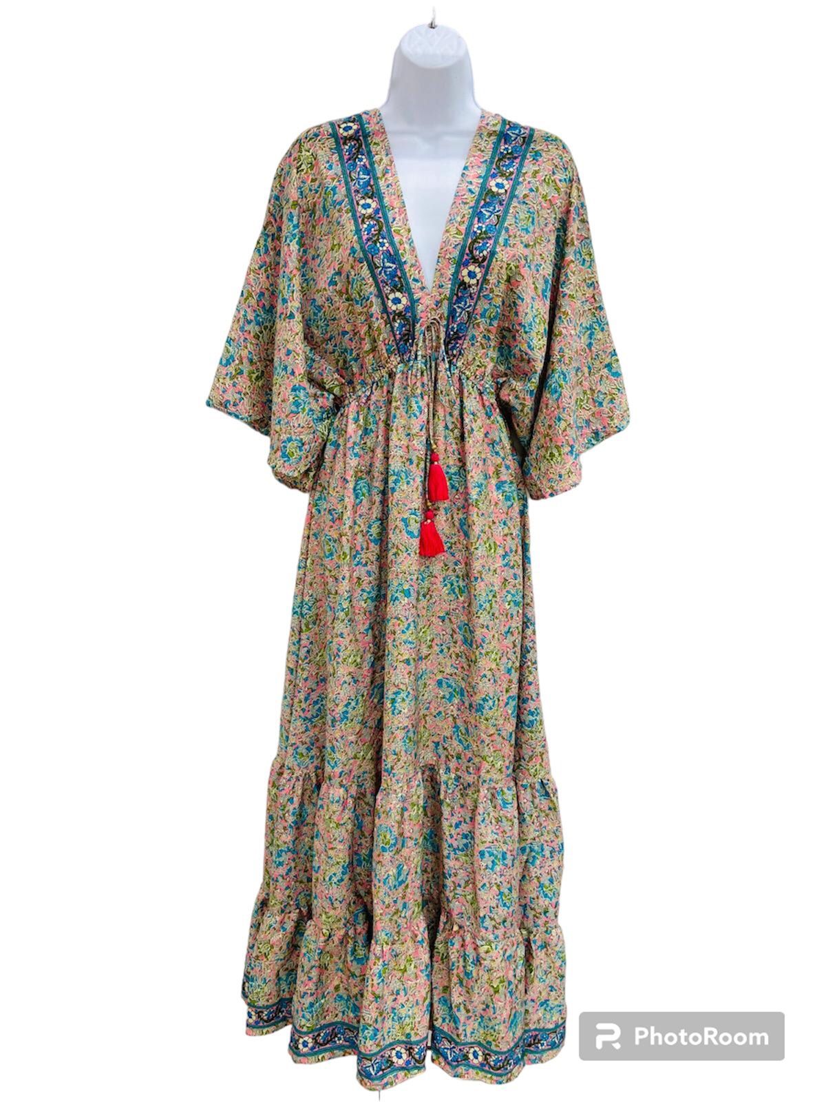 Women Ladies Boho Floral Maxi Dress Cocktail Party Evening Summer Beach Sundress one size