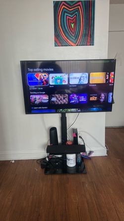 Sceptre 55in TV with Stand and Pink Google Chromecast
