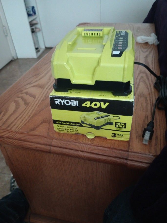 Ryoby. 40 V Rapid.Charger.