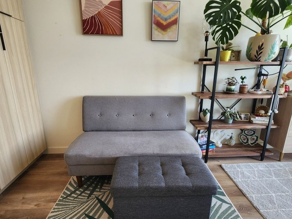 Modern Grey Loveseat