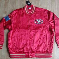 NEW Nike San Francisco 49ers Scarlett Satin Jacket Men's Size 3XL