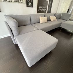 GREY MODULAR SECTIONAL 136’’ LENGTH PICK UP TODAY 