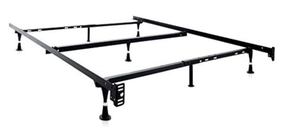 Metal Bed Frame Adj From Full To Queen  P Up Millard 