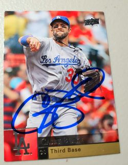 Autographed, 2009 Upper Deck,Los Angeles Dodgers Baseball Card #192 ,Casey Blake