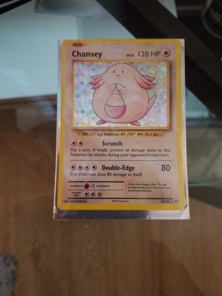Chansey Holo Pokemon card