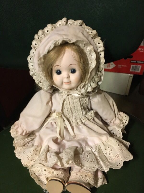 Porcelain doll face and hands