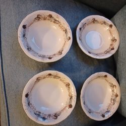 French Gien Sologne Soup/Cereal Bowls 