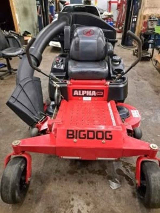 2022 Big Dog Alpha MP Zero Turn with 24HP with 48" Deck has 99Hrs. Just serviced and ready to go runs and cuts Excellent. $3,500
