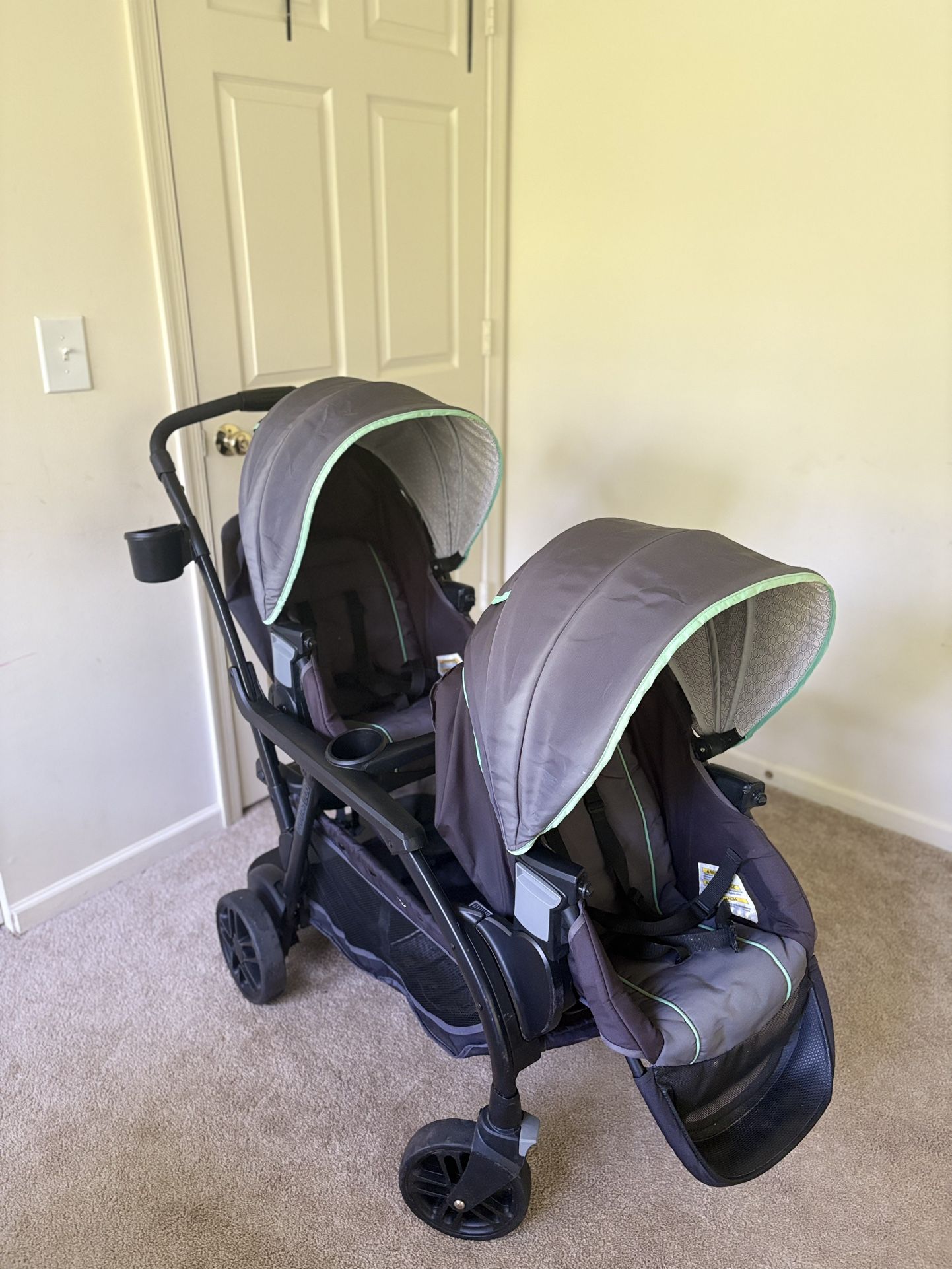 Double seat stroller