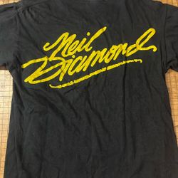  Neil Diamond On Tour Small Black T Shirt