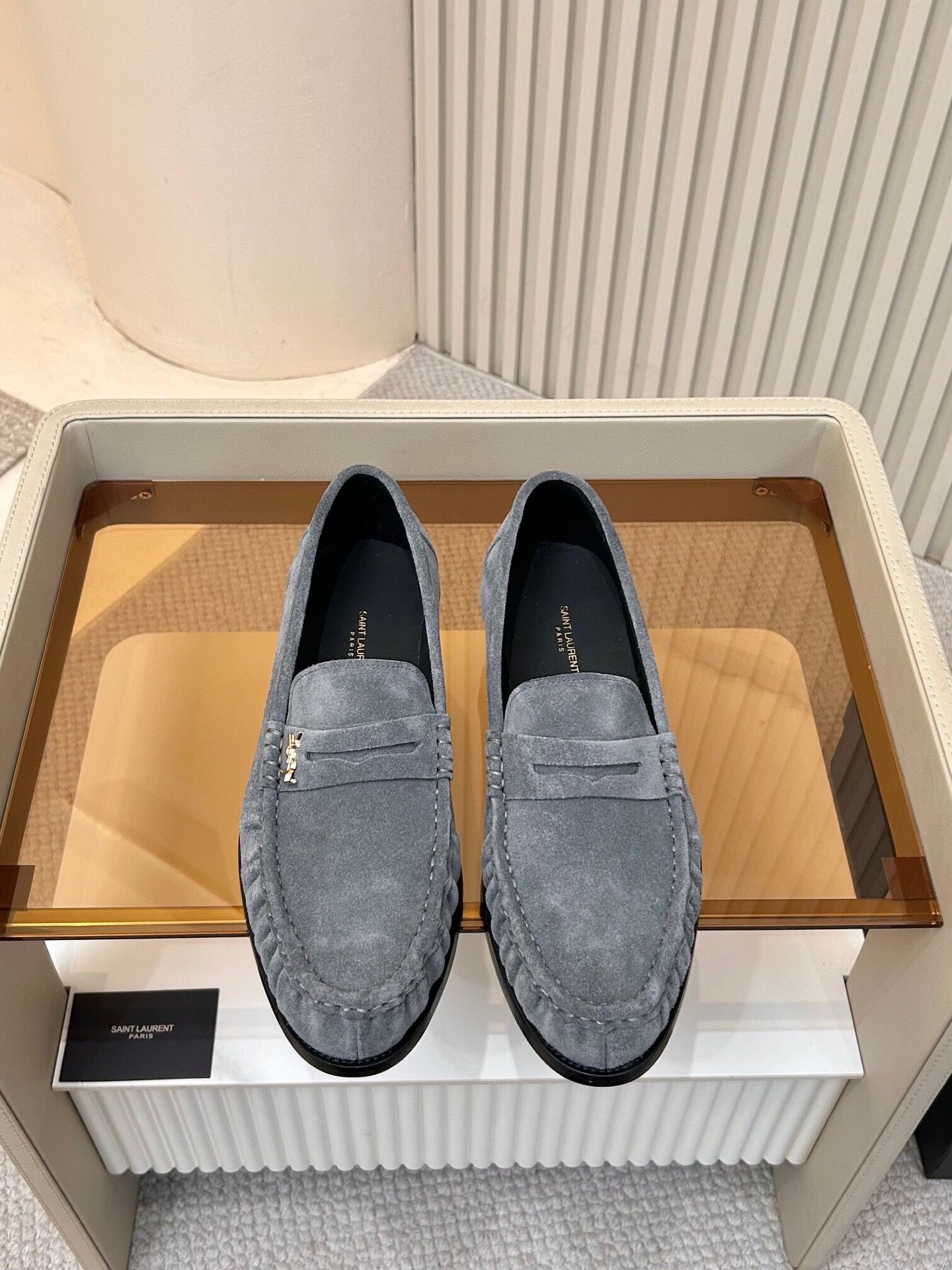 YSL Men’s Leather Shoes With Box 2026 New