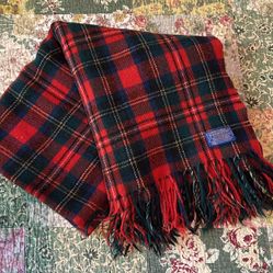 Vintage Pendleton Classic Red Tartan  Throw 