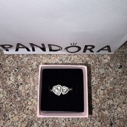 Hearts sterling silver ring