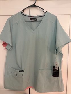 Plus size scrub tops