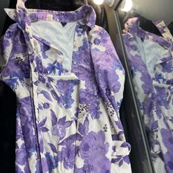SHEIN Purple Floral Patterned dress XL