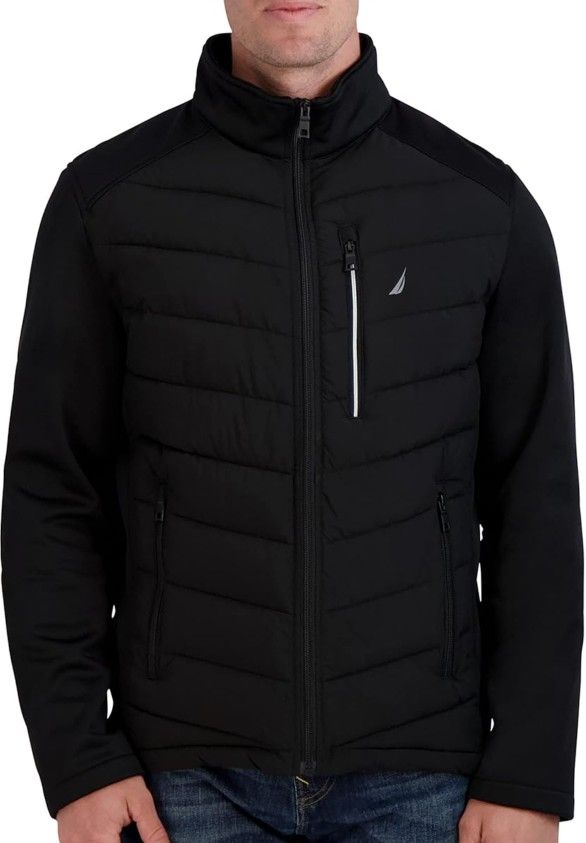 Men's Nautica Black Soft Shell Puffer Jacket