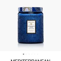 Voluspa Large Jar Candle 18 oz Coconut Wax Mediterranean Lemon New In Box SOLD OUT