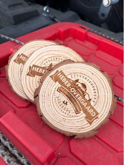 Custom Laser Engraved Live Edge Wood Coaster – Personalized with Any Design