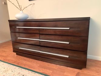 Six Drawers Wood Dresser By Raymour & Flanigan