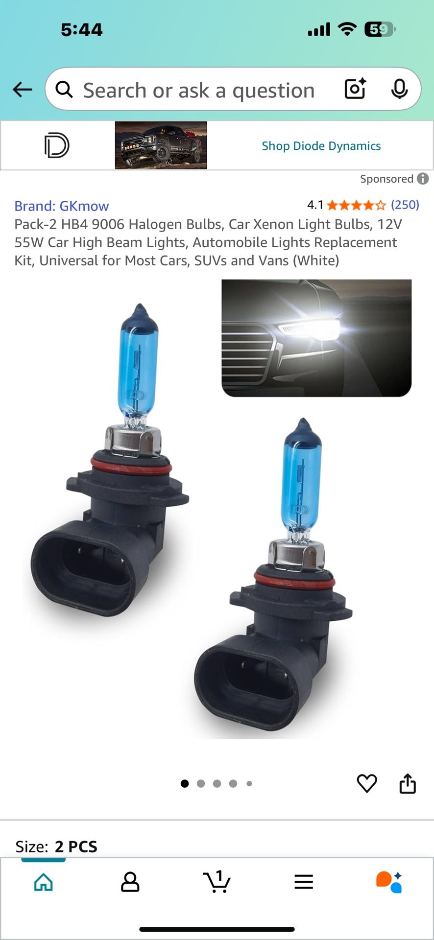 Pack-2 HB4 9006 Halogen Bulbs, Car Xenon Light Bulbs, 12V 55W Car High Beam Lights, Automobile Lights Replacement Kit, Universal for Most Cars, SUVs a
