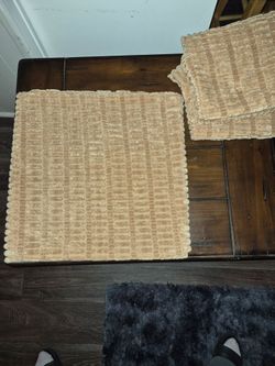 Tan textured throw pillow covers