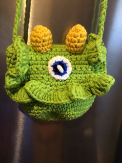 Disney Monsters Inc Handmade Crotchet Handbag 