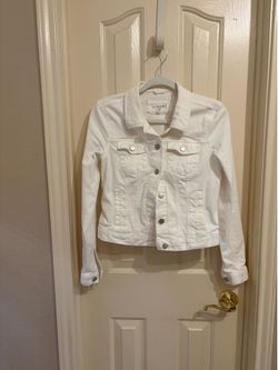 Ladies white jean jacket