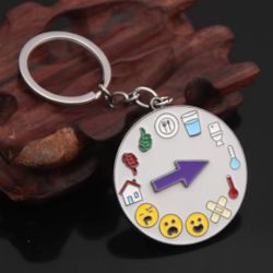 Brand New Autism Non Verbal Commutation Spinning Emoji Keychain