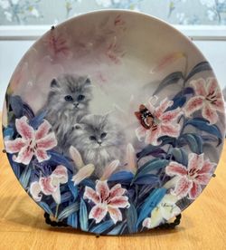 Lily Chang "Petal Pals" Collector Plate - Kittens & Lilies