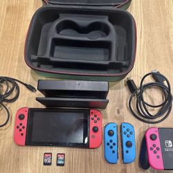 Nintendo Switch Bundle (6 Joycons, 2 Games, All Accessories)