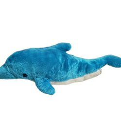 Dolphin 12" blue and white plush stuffed animal