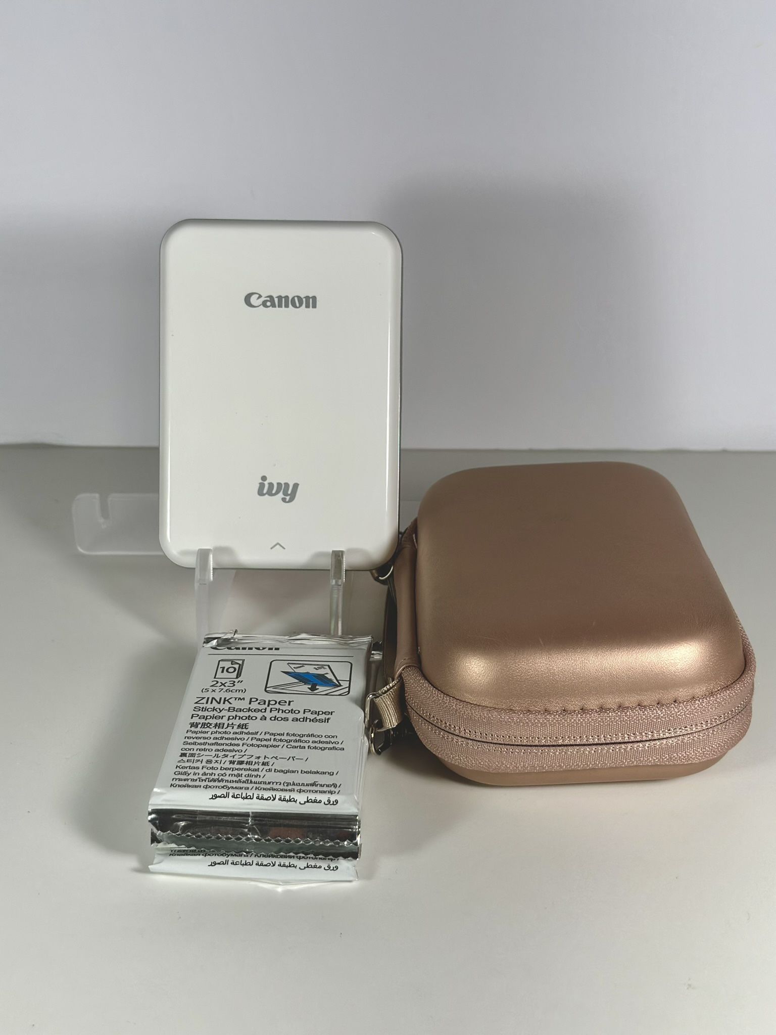 Canon Ivy Mini Mobile Photo Printer - Rose Gold With 2x3 Photo Paper