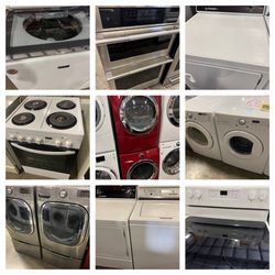 DRYER WASHING MACHINE WASHER TOP FRONT LOAD SET ELECTRIC GAS STOVE OVEN RANGE HOOD ATTACHMENT WARRANTY DELIVERY 