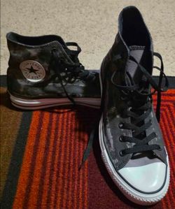 Converse Chuck Taylor All Star High Tops - Charcoal Gray / Camo (Men's 11 / Women's 13)
