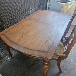 Wood Dining Table With Chairs